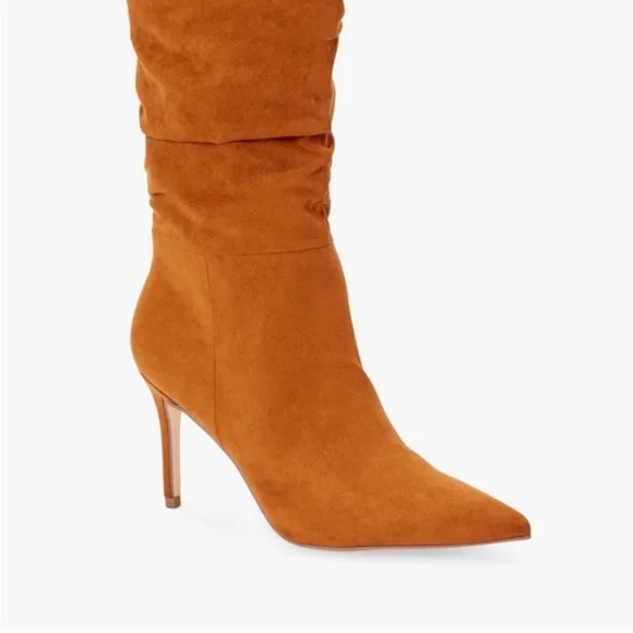 Camel colored slouchy heeled boots 8.5 NIB - Picture 4 of 8